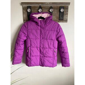 Girls Puffer Coat Hooded Size XL(12)